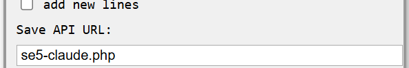 Screenshot: Save address